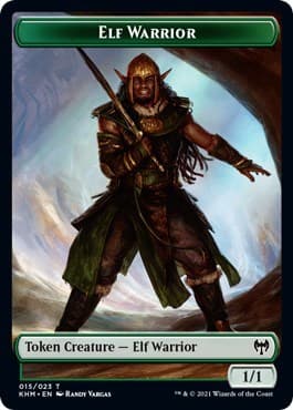 Elf Warrior // Giant Wizard Double-Sided Token