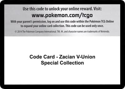 Code Card - Zacian V-UNION Special Collection
