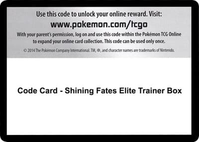 Code Card - Shining Fates Elite Trainer Box