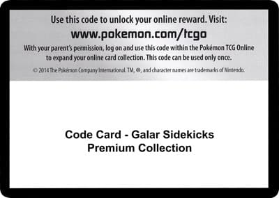 Code Card - Galar Sidekicks Premium Collection