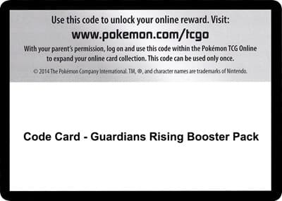 Code Card - Guardians Rising Booster Pack