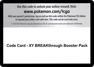 Code Card - XY BREAKthrough Booster Pack