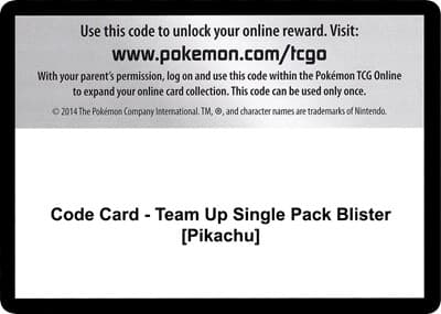 Code Card - Team Up Single Pack Blister [Pikachu]