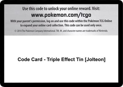 Code Card - Triple Effect Tin [Jolteon]