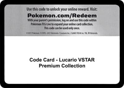 Code Card - Lucario VSTAR Premium Collection