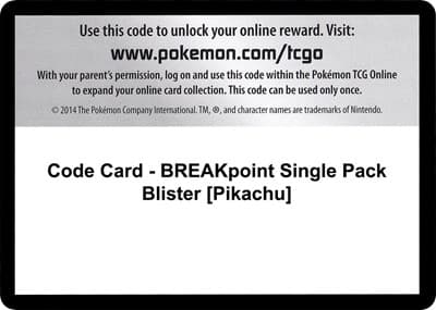 Code Card - BREAKpoint Single Pack Blister [Pikachu]