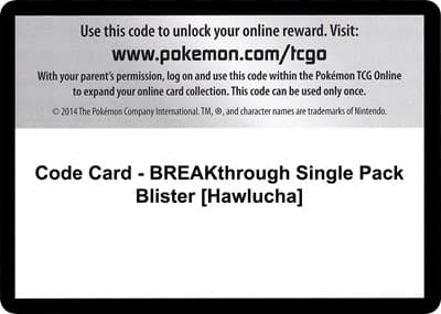 Code Card - BREAKthrough Single Pack Blister [Hawlucha]