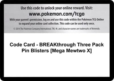 Code Card - BREAKthrough Three Pack Pin Blisters [Mega Mewtwo X]
