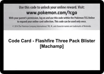 Code Card - Flashfire Three Pack Blister [Machamp]