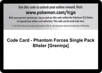 Code Card - Phantom Forces Single Pack Blister [Greninja]