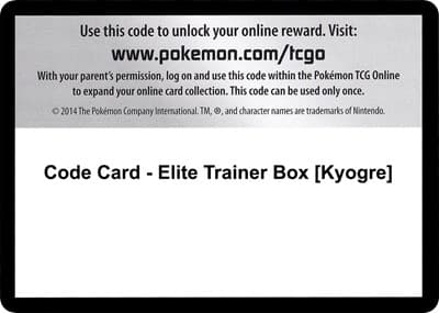 Code Card - Elite Trainer Box [Kyogre]
