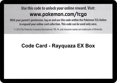 Code Card - Rayquaza EX Box