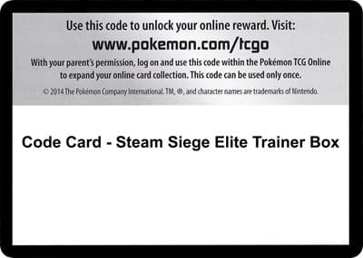 Code Card - Steam Siege Elite Trainer Box