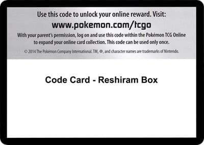 Code Card - Reshiram Box
