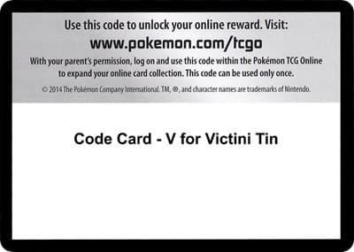 Code Card - V for Victini Tin