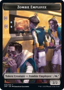 Zombie Employee // Treasure (013) Double-sided Token