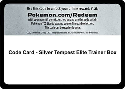 Code Card - Silver Tempest Elite Trainer Box
