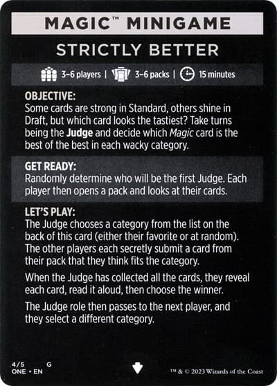 Magic Minigame: Strictly Better