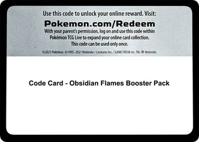 Code Card - Obsidian Flames Booster Pack
