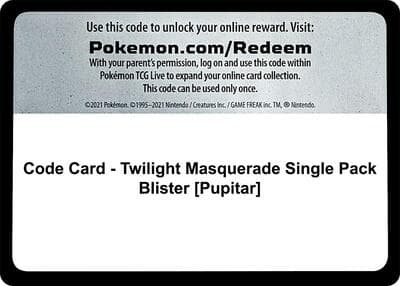 Code Card - Twilight Masquerade Single Pack Blister [Pupitar]
