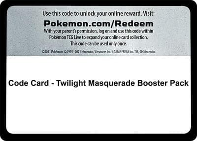 Code Card - Twilight Masquerade Booster Pack