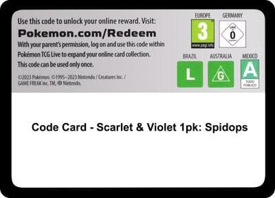 Code Card - Scarlet & Violet Single Pack Blister [Spidops]