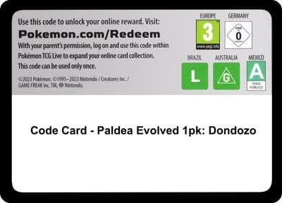 Code Card - Paldea Evolved Checklane Blister [Dondonzo]