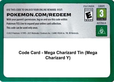 Code Card - Mega Charizard Tin (Mega Charizard Y)