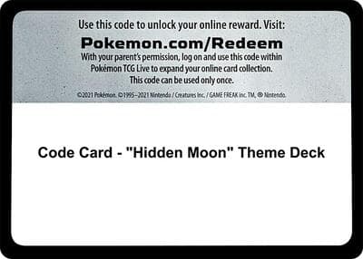 Code Card - "Hidden Moon" Theme Deck